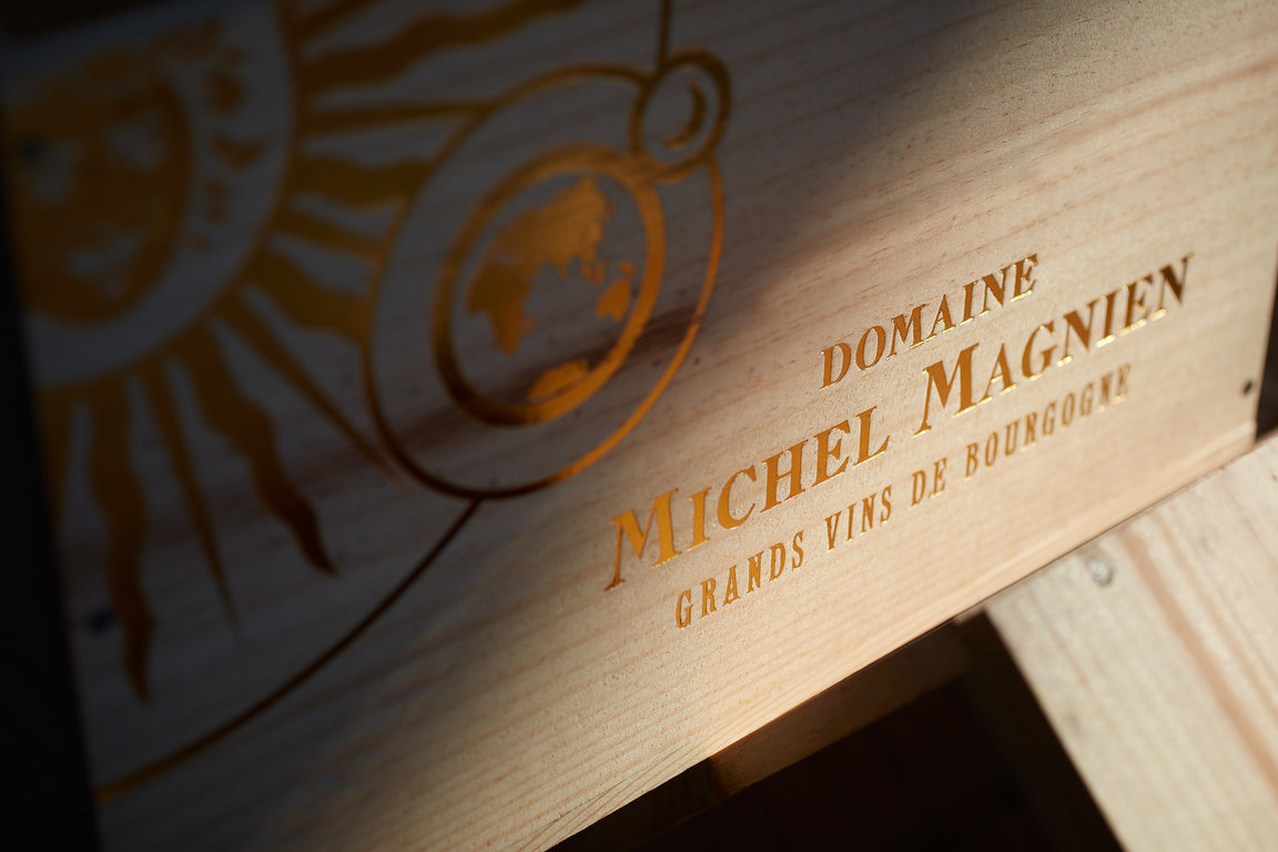 Wooden box at Domaine Michel Magnien